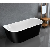 Пристенная ванна F6163 White/Black