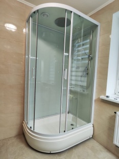 Душевая кабина Frank F412/1R White правосторонняя средний поддон 