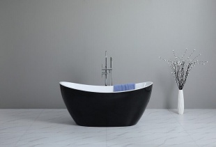 Отдельностоящая ванна F6107 White/Black