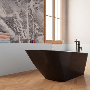 Отдельностоящая ванна Frank F6106 White/Black