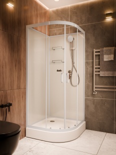 Душевая кабина Frank F400 White прозрачное стекло