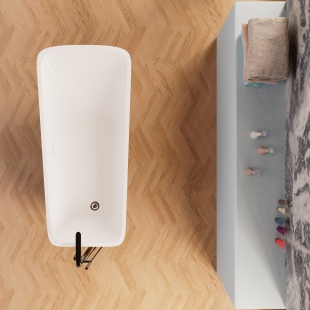 Отдельностоящая ванна Frank F6106 White/Black