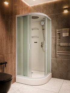 Душевая кабина Frank F400 White прозрачное стекло