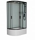 Душевая кабина Frank F412/2R Black правосторонняя высокий поддон