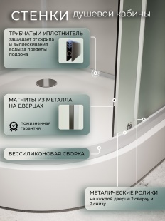 Душевая кабина Frank F408 White прозрачное стекло