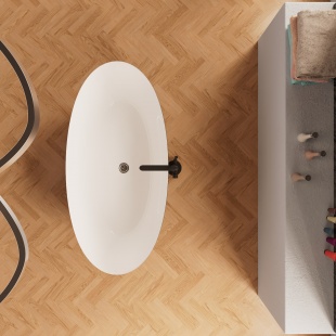 Отдельностоящая ванна Frank F6123 White/Black