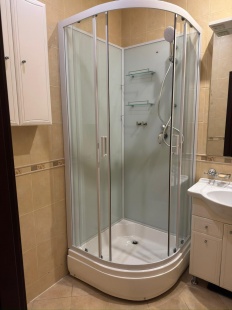 Душевая кабина Frank F409/1 White средний поддон