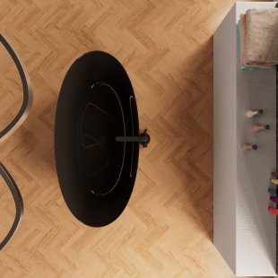 Отдельностоящая ванна Frank F6123 Black/Black