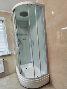 Душевая кабина Frank F412/1L White левосторонняя средний поддон